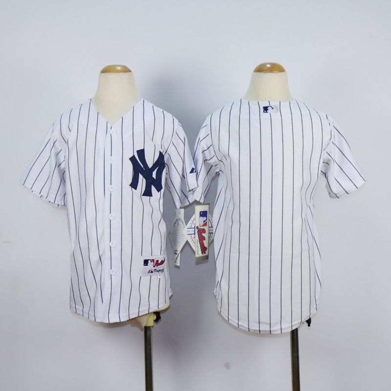 Youth New York Yankees Blank White MLB Jerseys